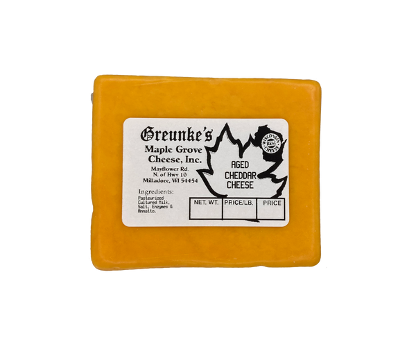 Aged Cheddar Cheese - Cheddar aged for between 9 - 18 months.